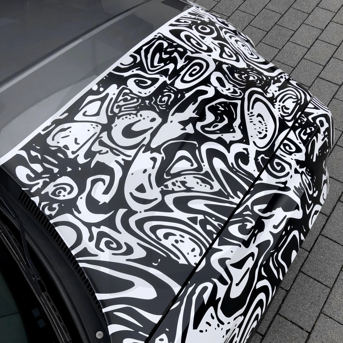 Design Auto-Folie Erlkönig Abstract 3D Car-Wrapping Luftkanäle blasenfrei  100x150cm