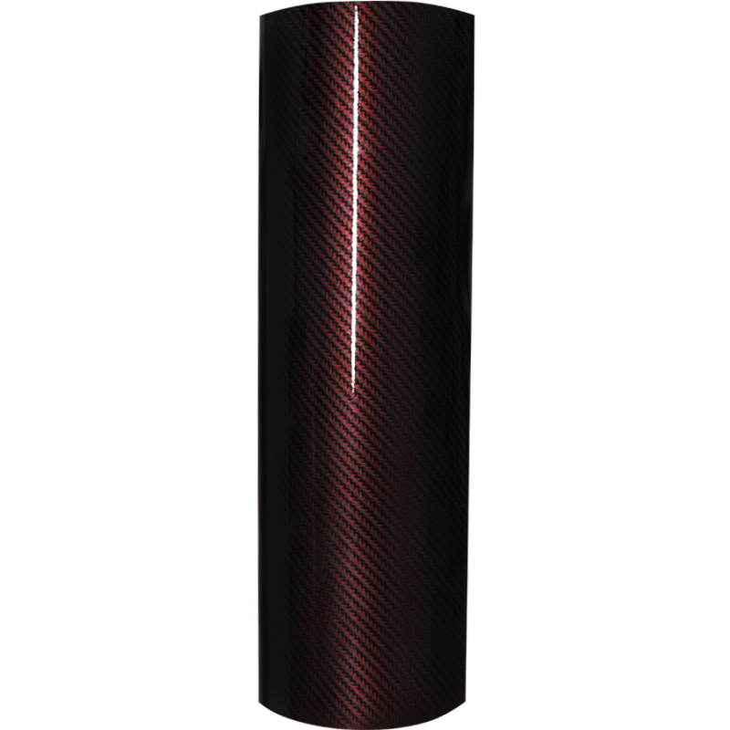 KE Gloss Carbon Fiber Red 5lfm Rolle(30cm Breite)