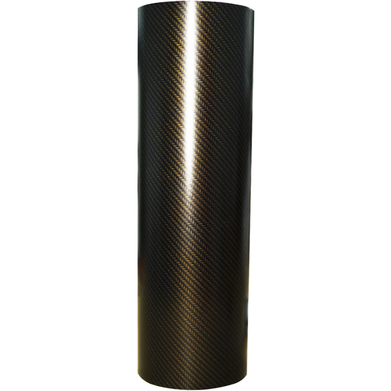KE Satin Carbon Fiber Gold 5lfm Rolle(30cm Breite)