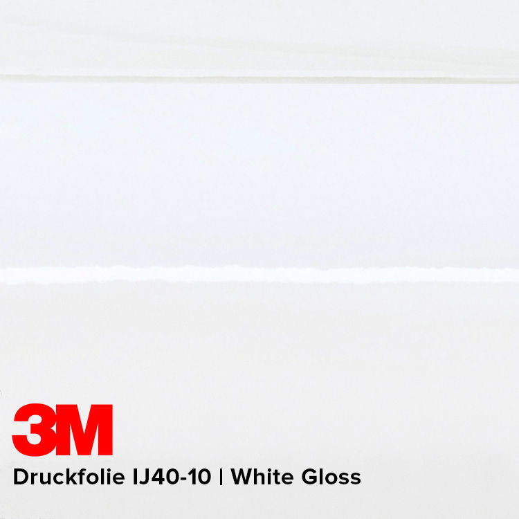 3M Druckfolie IJ40-10 White Gloss Rolle (50m) 137cm Breite