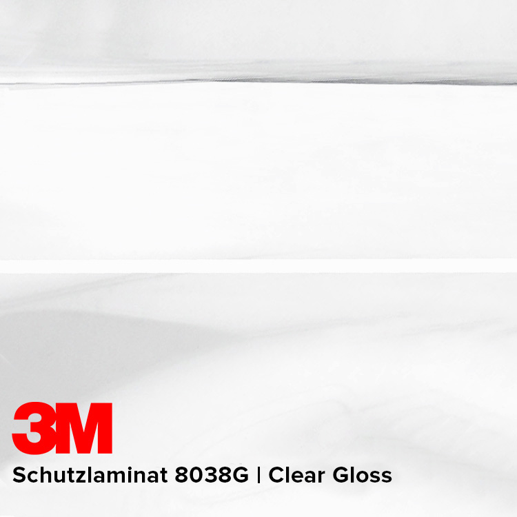 3M Schutzlaminat 8038G Clear Gloss Rolle (50m) 105cm Breite